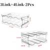 2Pcs Thickened Red Wine Rack Transparent Detachable Water Bottle Storage Rack Multi-layer Stacking Kitchen Cabinet Countertop