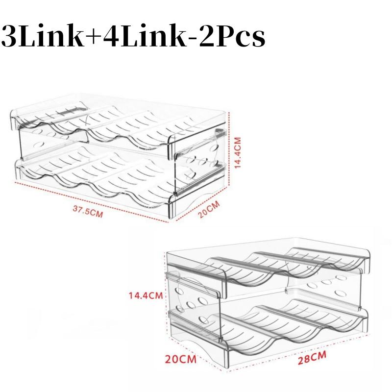 2Pcs Thickened Red Wine Rack Transparent Detachable Water Bottle Storage Rack Multi-layer Stacking Kitchen Cabinet Countertop