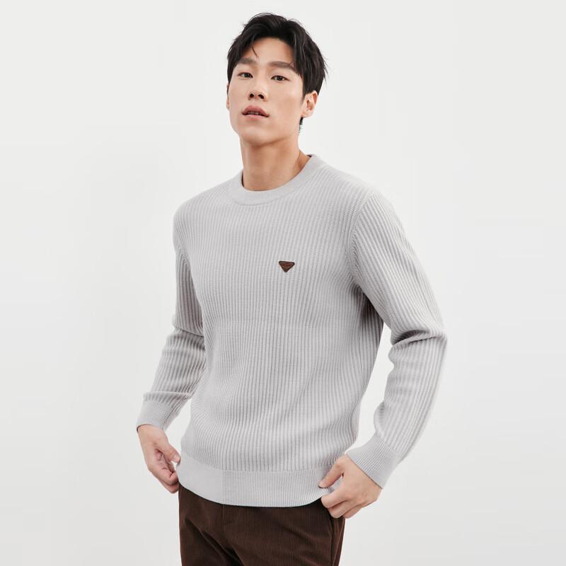 SEPTWOLVES Men's Round Neck Jacquard Sweater