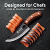 WXCOO Handmade Forged Butcher Knife with Cover Thick Blade Kitchen Knife Meat Cutting Powerful Chopping Meat Bone BBQ Lamb