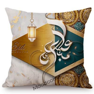 Eid Mubarak Ramadan Decoration Islamic Moon Moslem Muslim Art Home Decorative Sofa Throw Pillow Case Cotton Linen Cushion Cover