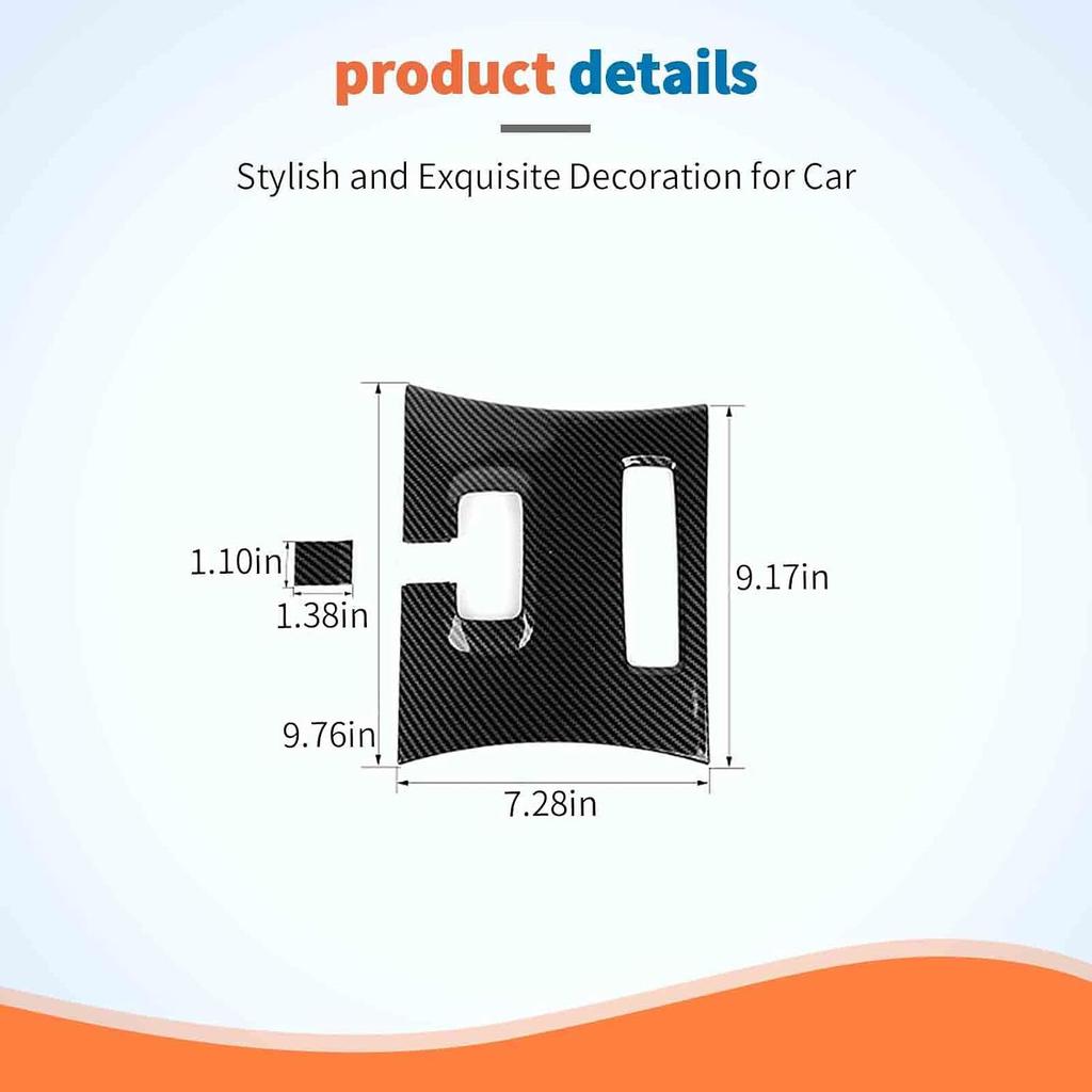JeCar for Charger Carbon Fiber Interior Center Console Gear Shift Panel Trim for Dodge Charger 2011-2014