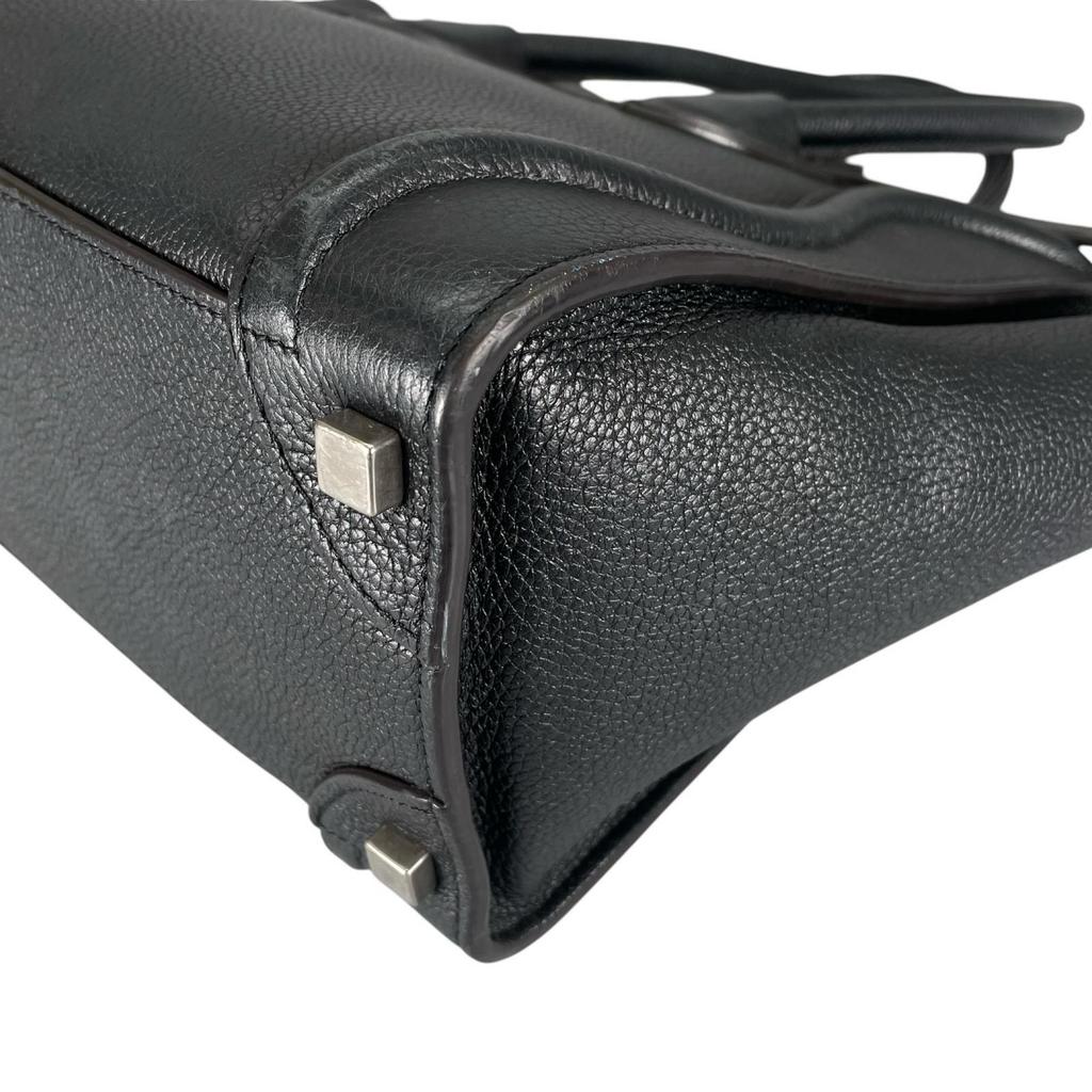 CELINE Luggage micro shopper S-AI-4168 Handbag black Women used