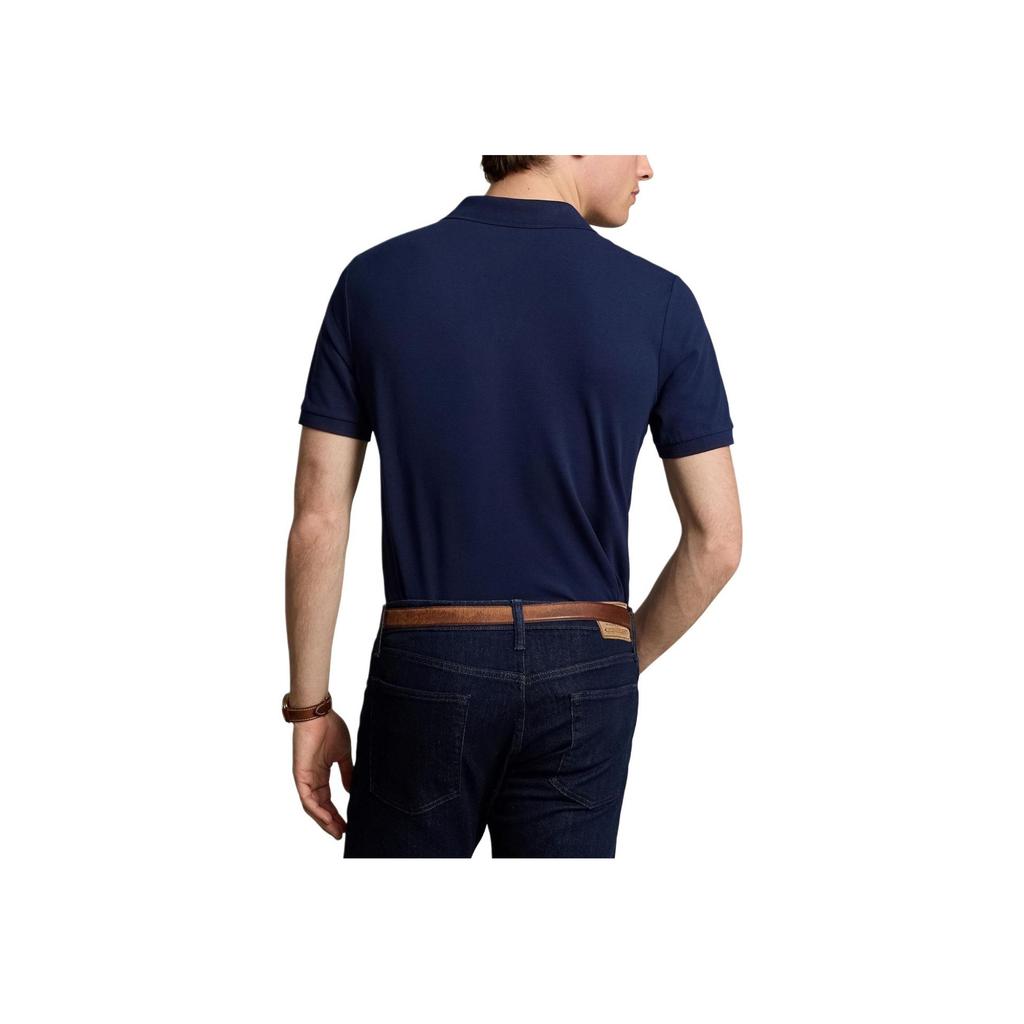 Polo Ralph Lauren Solid Color Polo Collar Short Sleeve Polo Shirt Men Tops Blue 710941449-001