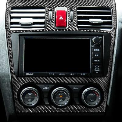 Carbon Fiber Air Vent CD Raido Panel Car Interior Accessories Cover Sticker For Subaru Impreza 2012—2016 XV Crosstrek 2013—2017