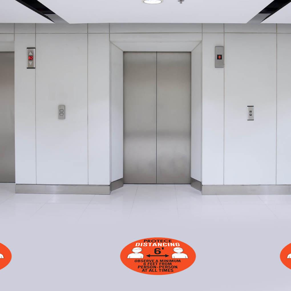 Abstand halten Boden Öffentlicher Raum Markierung für soziale Distanzierung Bodenaufkleber rutschfest