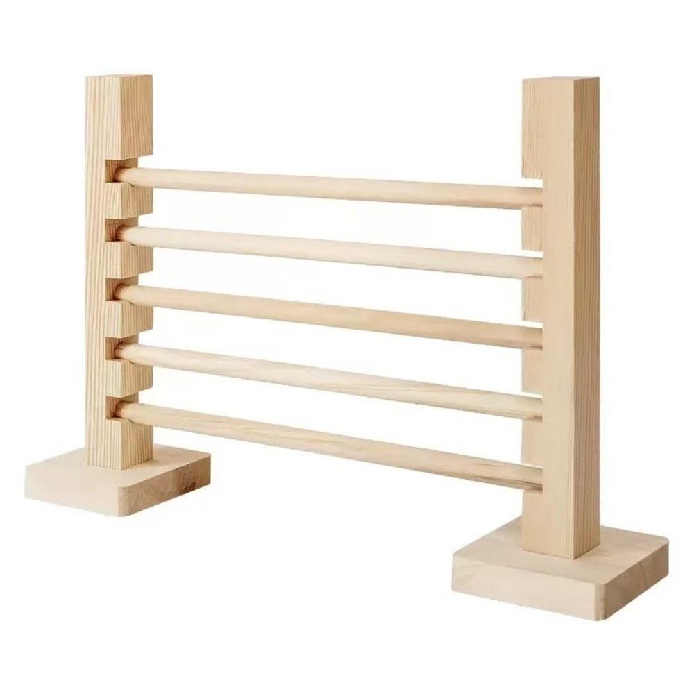 Adjustable Height Rabbit Exercise Obstacle Wood Bunny Jump Training Rabbit Jump Bar  Interactive хаки