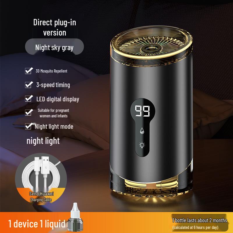 2025 Triple Grid Purple Light Mosquito Killer Lamp & Swatter