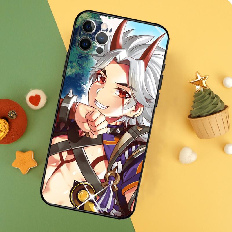 Genshin Impact Arataki Itto Phone Case For iPhone 17 Pro Max 17Air 16E 15 14 13 12 11 16 Pro Max Mini Shockproof Cover