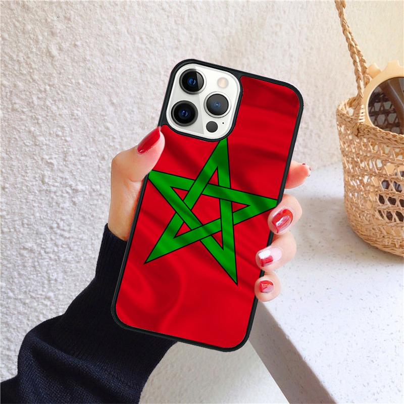 Morocco Flag Coat Of Arms Phone Case for iPhone 17 Air 16 Coque 15 14 12 13 PLUS 11 PRO MAX Back Cover Fundas Shell