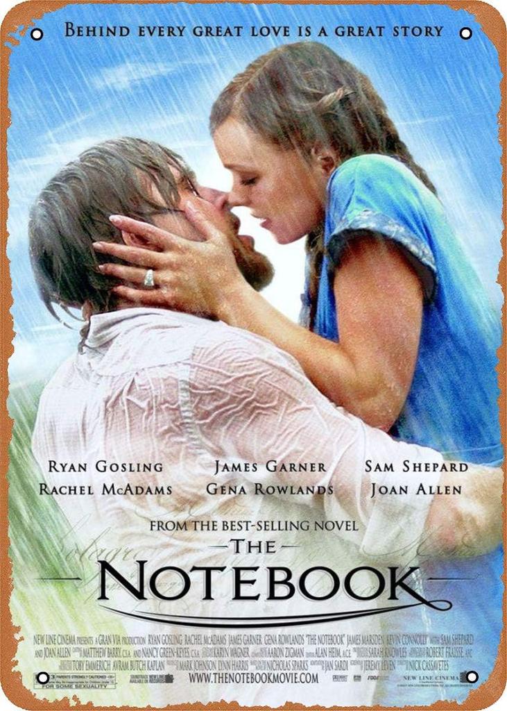 Retro Metallschild The Notebook Filmplakat Blechschild Für Haus Bar Kneipe Garage Dekoration Geschenke