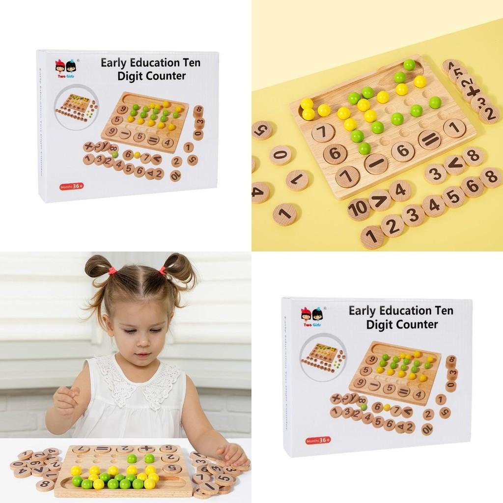 Childrens Wooden Math Manipulative With Tengrid Array For Handson Arithmetic And Cognitive Development