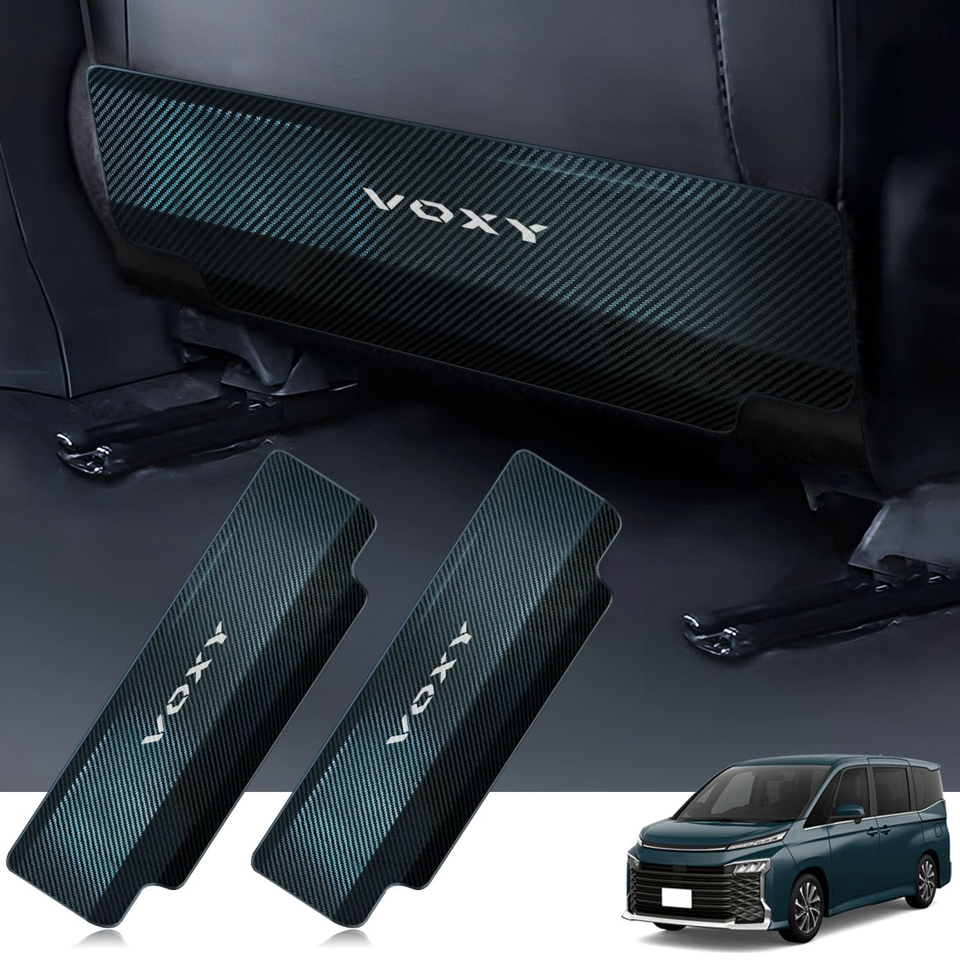 

HUDIY Защита от пинков для Нового Voxy 90 серии Noah 90 серии Z 2022 Нержавеющая сталь Защита спинки сиденья от пинков Предотвращает загрязнения и пинки Защита спинки сиденья Задняя