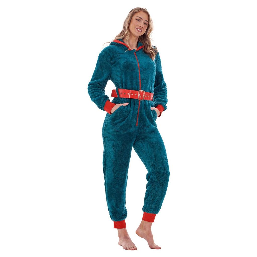 Keanu Womens/Ladies Elf Fleece Hooded Jumpsuit
