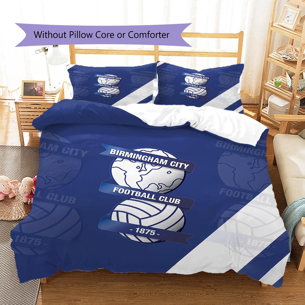 Birmingham City Football Club logoPattern Bedding,Quilt Set Quilt Cover Pillowcase Home Birthday Gift (1 * Duvet Cover + 2 * Pillowcase, Without Core)