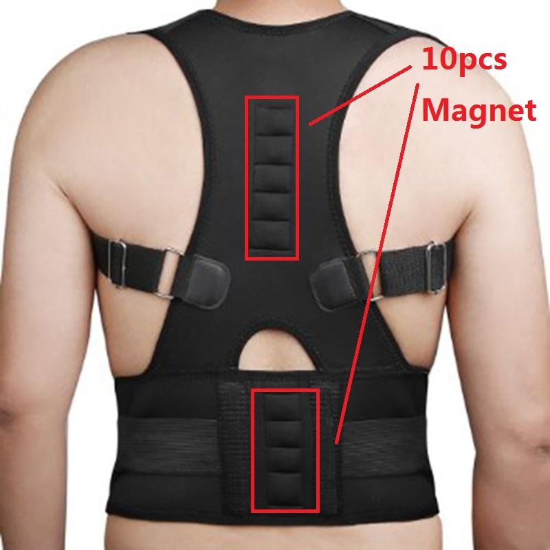 Adjustable Magnets Back Support Posture Corrector for Women Men Medical Corset Therapy Brace Belt B002