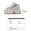 New Brand Punk Style Women Shoes Lace-up Heel Height 6CM Platform Shoes Woman Rock Boots Metal Decor Woman Sneakers