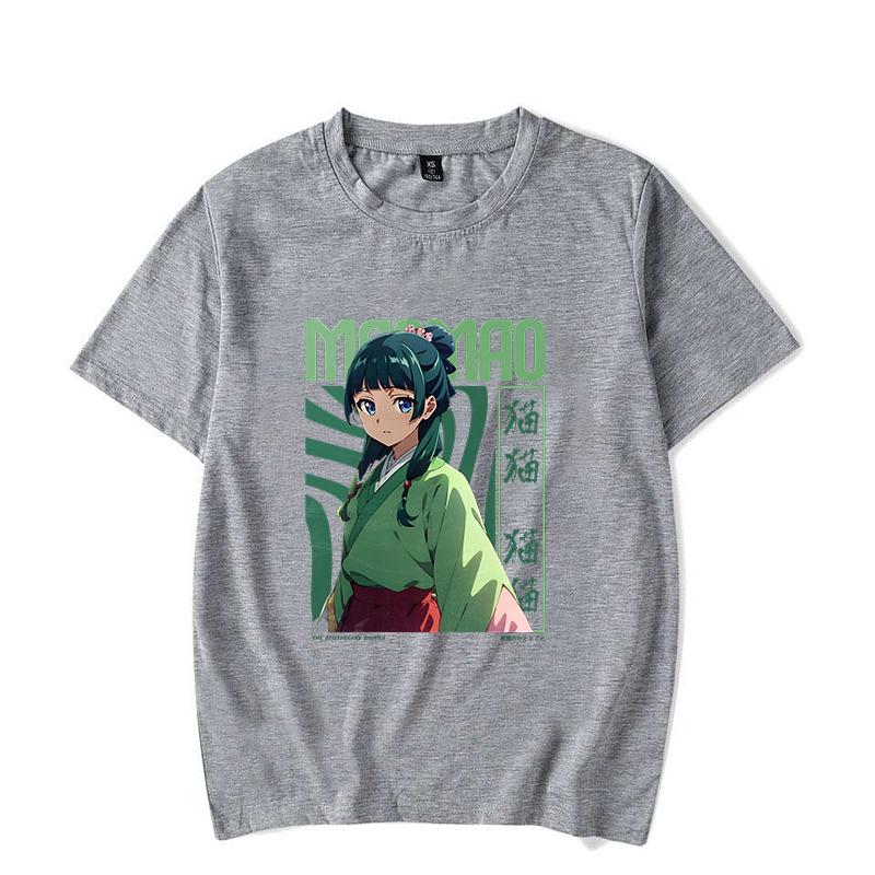 New Anime The Apothecary Diaries Maomao Print T-shirt Women Men Summer Casual Funny Short Sleeve Shirt Fashion Loose Tops