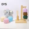 Wooden Yarn Spool Rack with Stable Base Smooth Edge Burr Free Versatile Yarn Ball Dispenser Stand Yarn Spool Rack