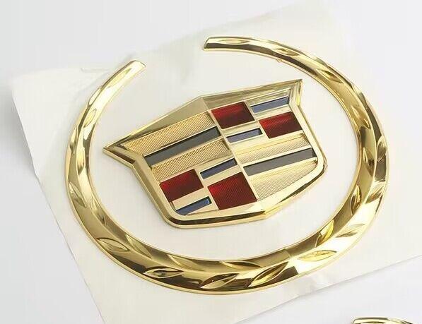 1PCS for Cadillac Logo SRX ATS XTS 2021 2020 2019 2018 2017 Car Front Center Grille Emblem Rear Trunk Badge Sticker Accessories
