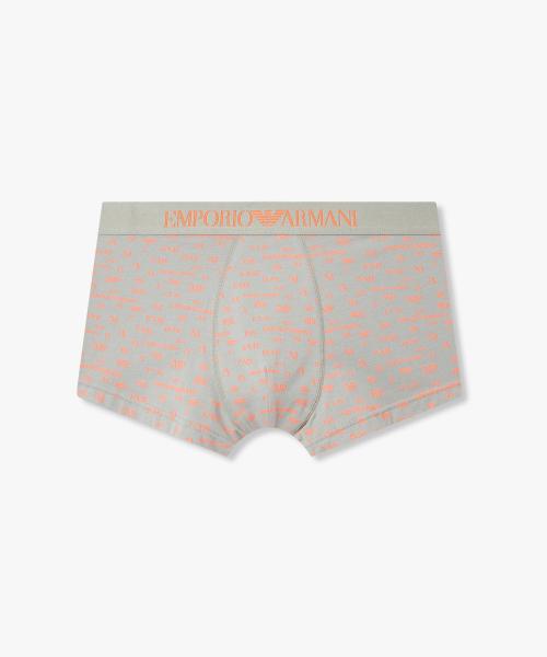 

[Emporio Armani Underwear] Men s All-Over Logo Graphic Trunks 0816112033 [Shipped from Korea] 100% Authentic Melange Grey - XL