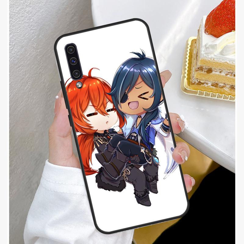 Kaeya and Diluc Genshin Impact Soft Silicone Case For Samsung A52S A12 A22 A32 A42 A52 A72 A31 A51 A71 A50 A70 A20e A21S