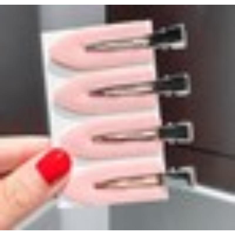 Grampos de cabelo sem costura simples de cor sólida sem dobra franja lateral grampo de maquiagem acessórios de lavagem de rosto grampos de cabelo para meninas