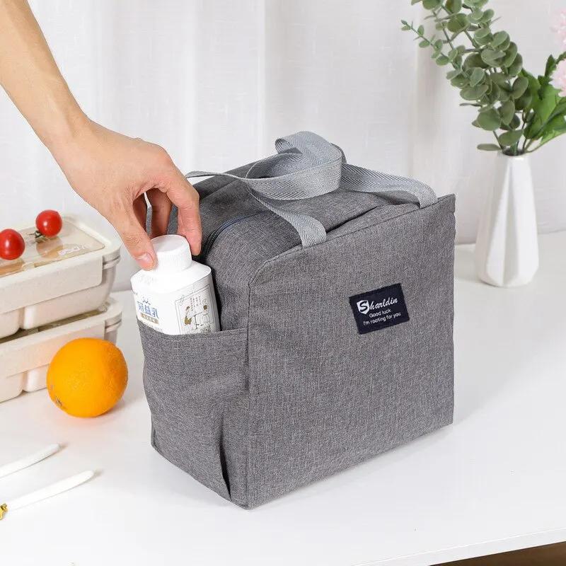 Multifunction Large Capacity Cooler Bag Waterproof Oxford Portable Zipper Thermal Lunch Bags for Women Lunch Box Picnic Food Bag