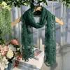 Flower Pattern Retro Scarf Elegant Embroidered Flower Scarf New Lace Scarf  Casual Wear