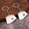 Unique Playing Cards Key Chain For Men Women Metal Holder Pendent Key Ring Leisure Bag Decoration Motorcycle Keyholder Gift
