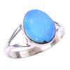 Natural Australian Opal Gemstone 925 Solid Sterling Silver Jewelry Ring S.8 U2T29