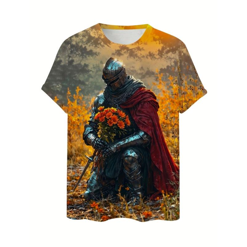 3D Printed Retro Ethnic Christmas T Shirt For Men Jesus Cross Pigeon XXS