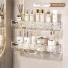 Punch-Free Wall-Mounted Bathroom Storage Rack for Toilets and Washbasins