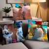 Funny Cartoon Lapins Cretins Pillow Case Office Cushions Suitable For Sofa Car Bedroom Decorative Cushion Cover