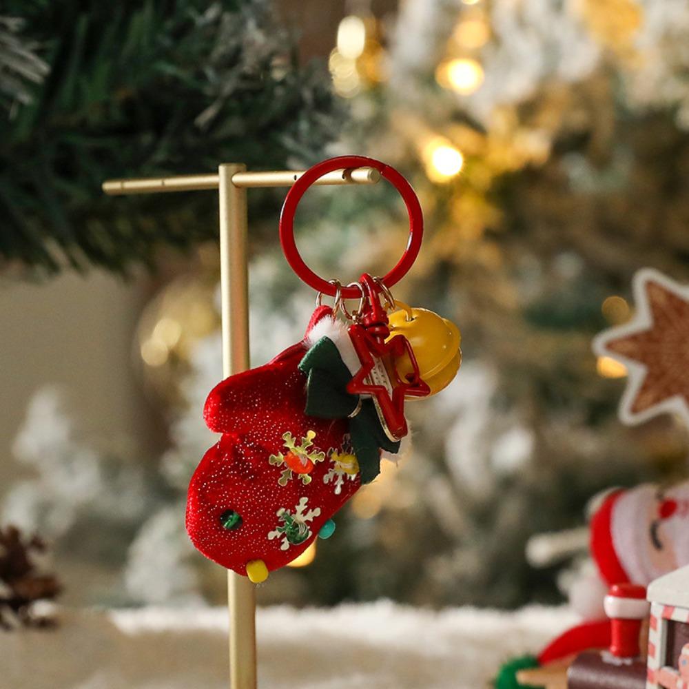 

Мультяшный кулон в виде рождественской елки, трость, плюшевый бант, брелок для ключей, рождественский брелок, фестивальные подарки Style8