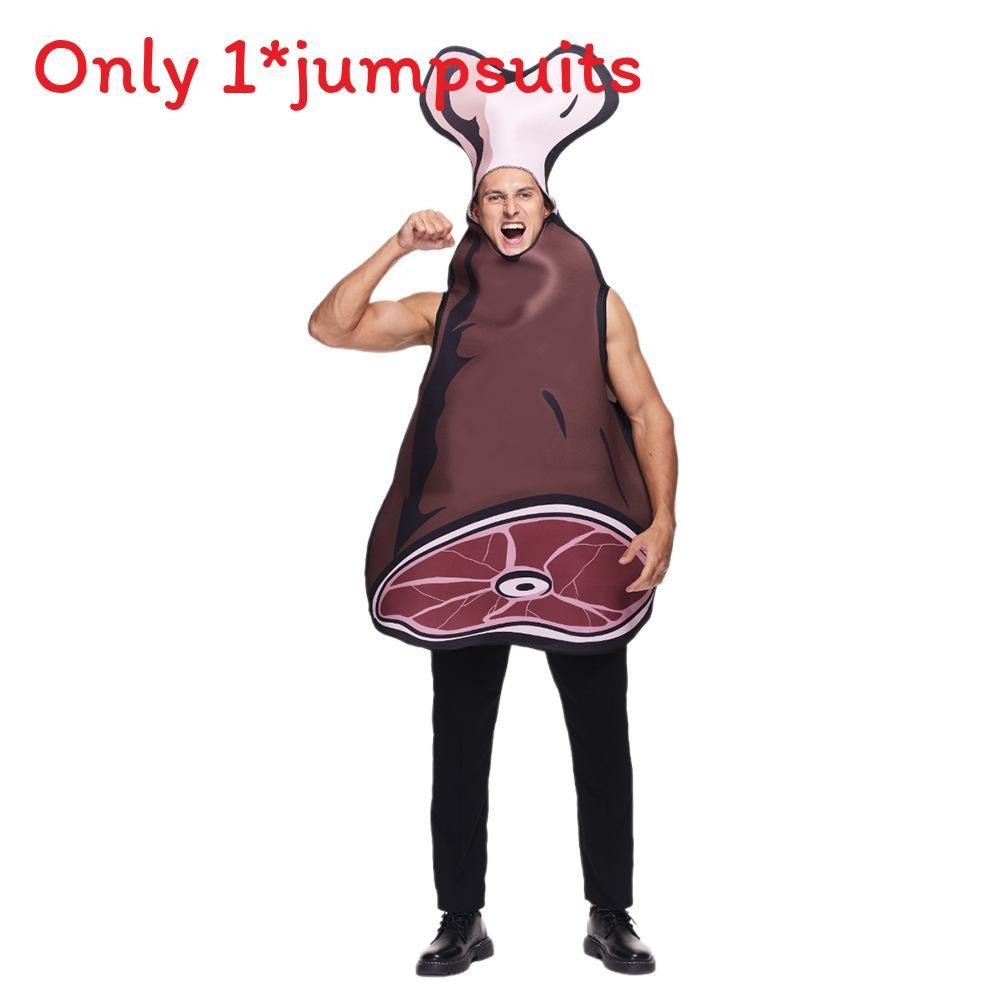 

Halloween Costume Adult Ham Meat Role Play Cosplay For Bar Party Dress Up