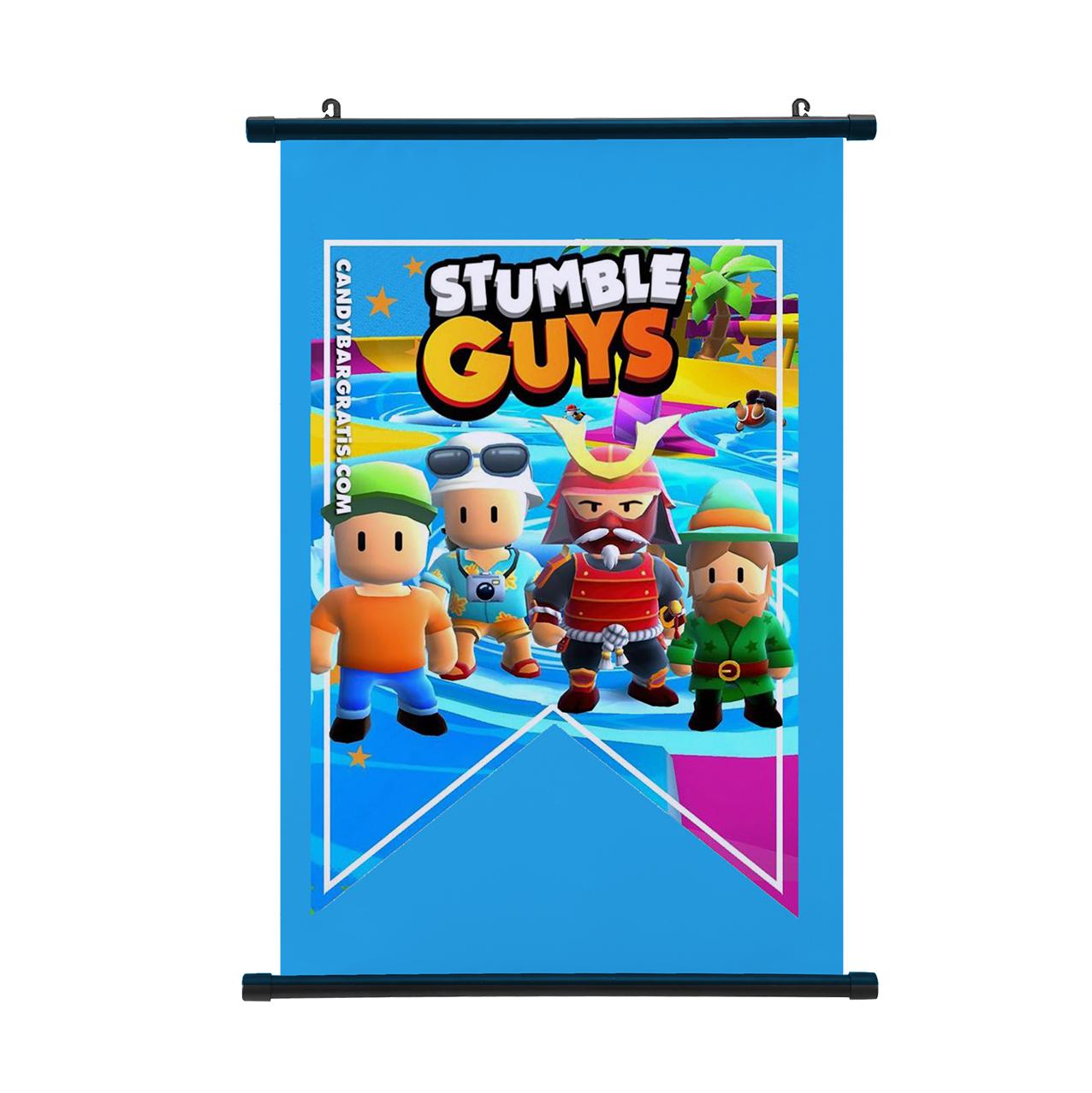 Stumble Guys Настенный плакат Свиток Аниме Stumble Игра Домашний декор Косплей Настенная живопись Гостиная Спальня Декор Плакат 30*45cm дубильная кора