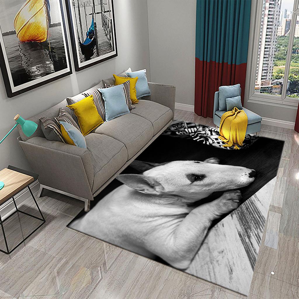 Rutschfeste Bodenmatte für Badezimmer, Küche, Balkon, Wohnzimmer, Schlafzimmer, Bodenteppich, niedlicher englischer Bulldoggen-Teppich