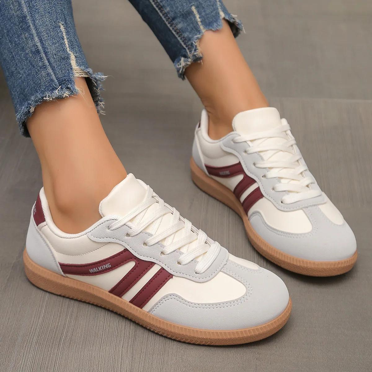 

Fashion Women Sneakers 2025 Spring New Luxury Flat Loafers Comfortable Slip on Soft Female Sneakers Lightweight Outdoor Shoes for Women 36 бордовый