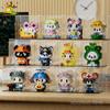 MINI Working Cat Pet Dog Micro Model Building Block Set Kids City Cartoon Animal Diamond Bricks Educational Toys Adult