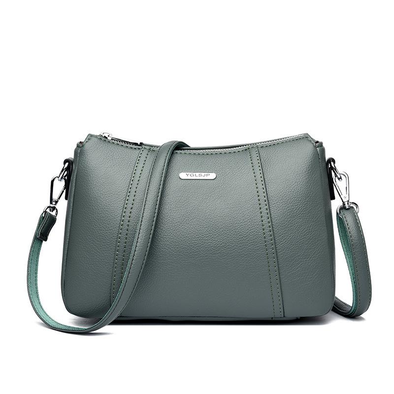 Women's Bag Crossbody Bag Urban Simple Soft Leather Single-shoulder Bag Middle-aged Mom Bag