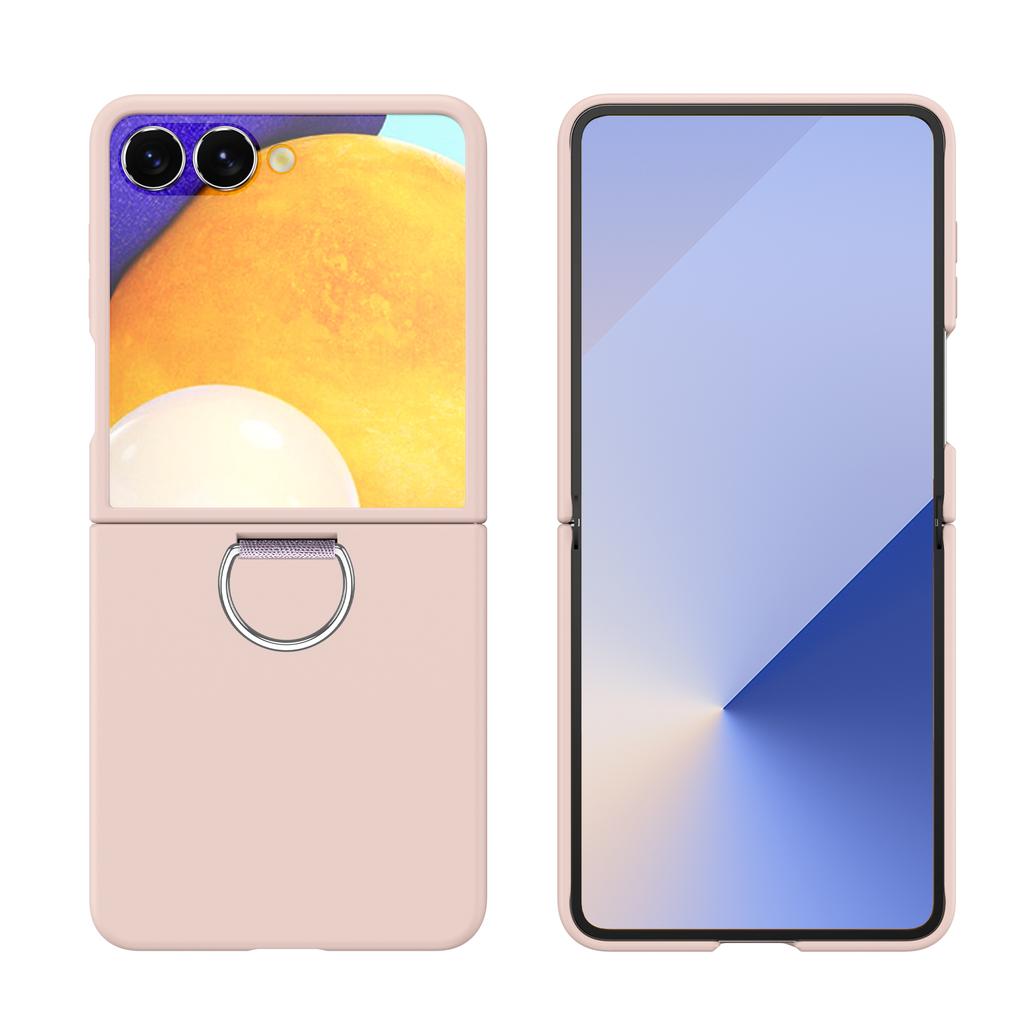 Luxury Ring Holder Phone Case for Samsung Galaxy Z Flip 7 FE 6 5 4 3 Flip7 Flip6 ZFlip7 Shockproof Matte Hard PC Back Cover