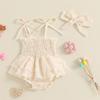 Newborn Girl Outfit, Heart Print Sleeveless Romper Dress with Hairband Summer Clothes