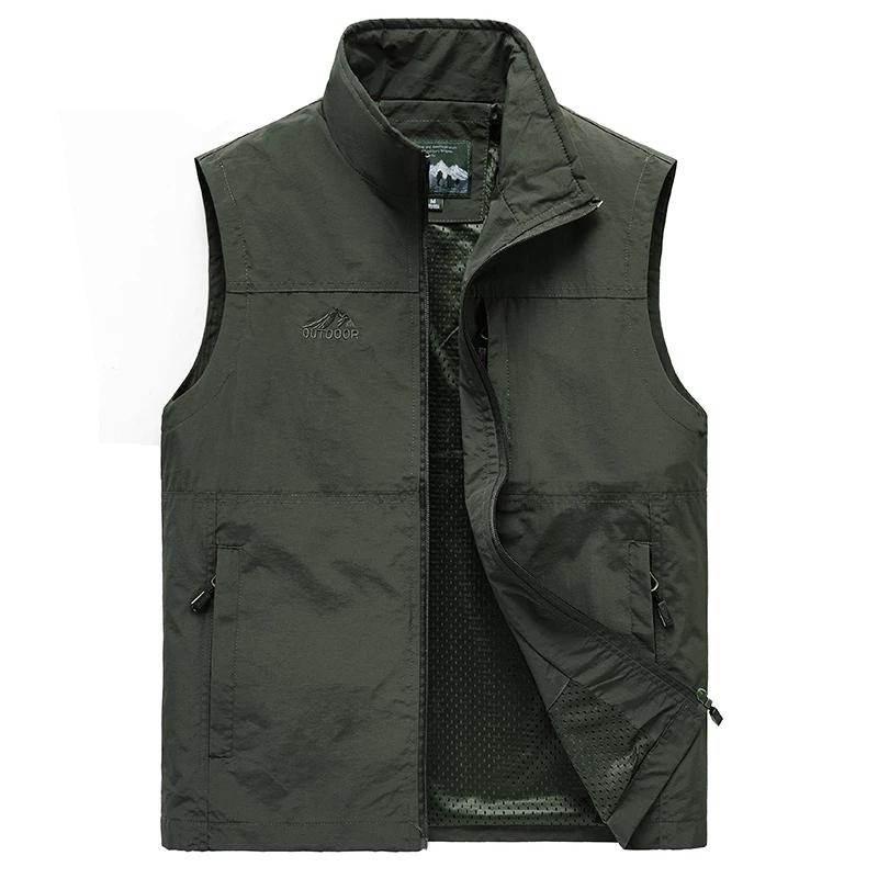Summer Vest Men Casual Men Vest Plus Size 7XL Waistcoat Male Outerwear Quick Dry Breathable Mesh Line Vest Sleeveless Jackets