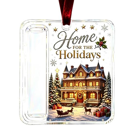 Decorative Cash Holder for Christmas Acrylic Money Ornament, Gift Hanging Decor with Ornament Tree Festive Pattern, Pendant Surprise Giving,
