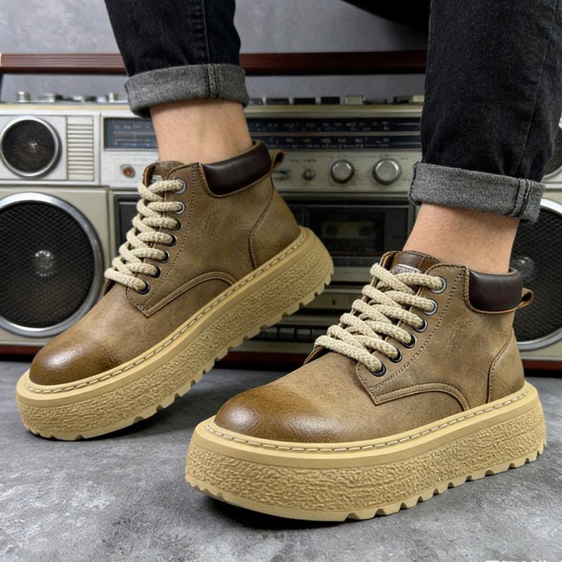 Autumn and winter new high-top Martin boots thick-soled heightening retro casual boots