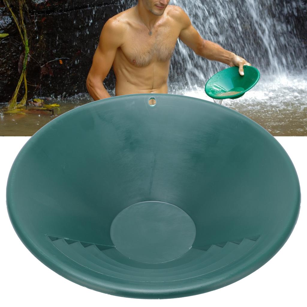 260mm Gold Panning Pan ABS Gold Sifting Classifier Washing Sieve Tray Accessory Green Gold Panning Pan Gold Pan Gold Washing Pan