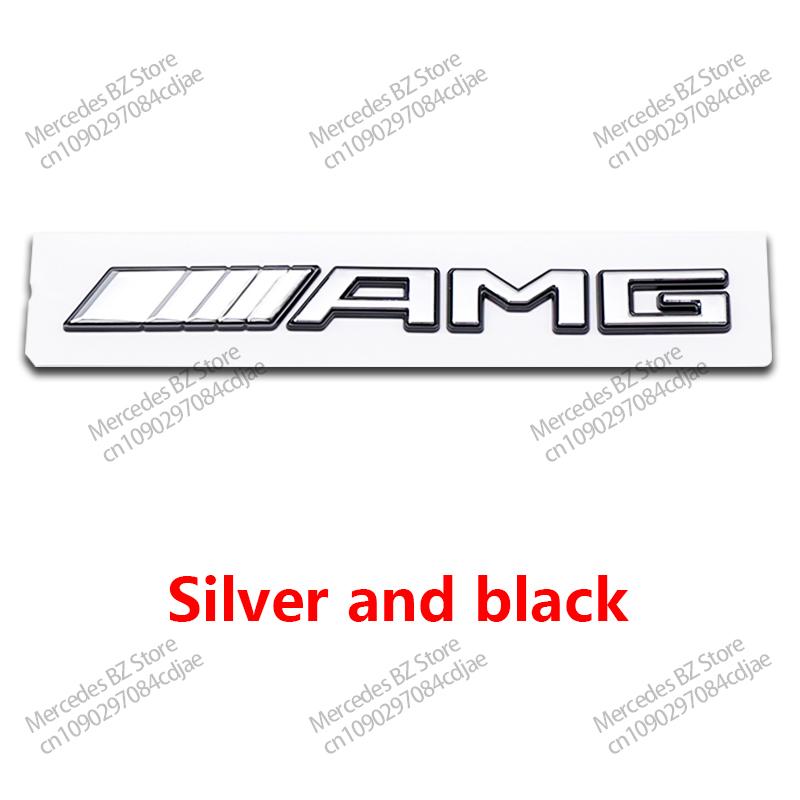 AABHA1 New 3D ABS AMG Letter Badge Car Rear Trunk Emblem Sticker Decoration for Mercedes Benz W204 W205 W203 W211 W212 W213 W201 W210