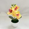 White Flower Pot Artificial Orchid Bonsai Multi-Bloom Artificial Faux Plants  Home Decor