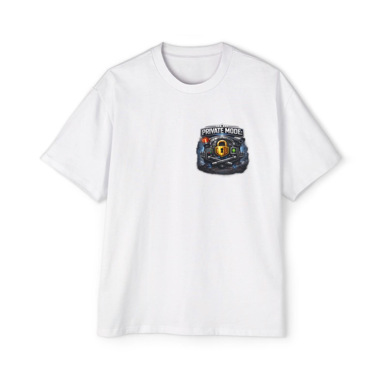 Private Mode Always On T-Shirt | Graphic Tee, Cyber Shield Design S разноцветный